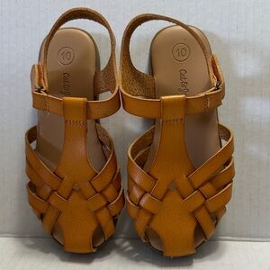 Cat & Jack Tan Woven Kids Sandals